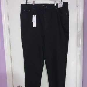 Topshop Black High Waisted Mom Jeans